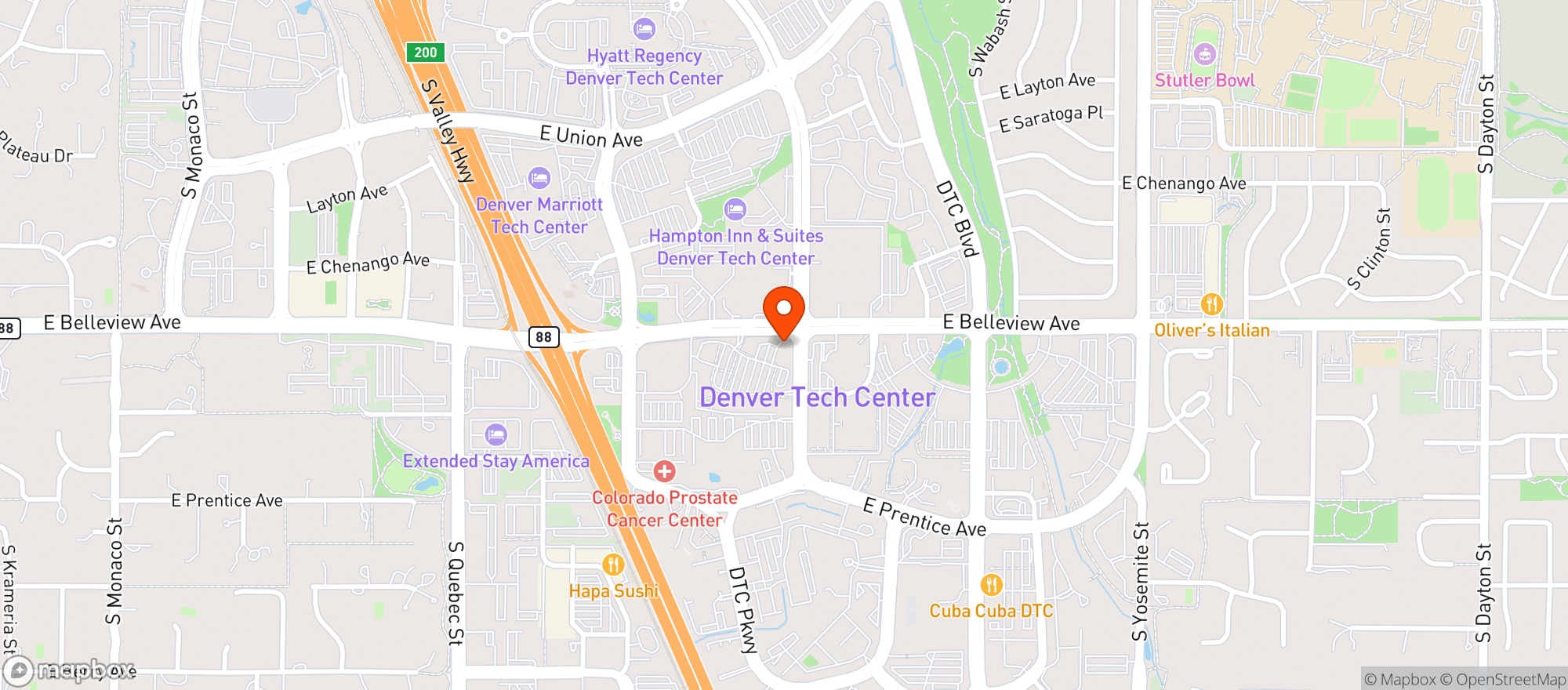 Map showing Tribute Barbershop Lounge