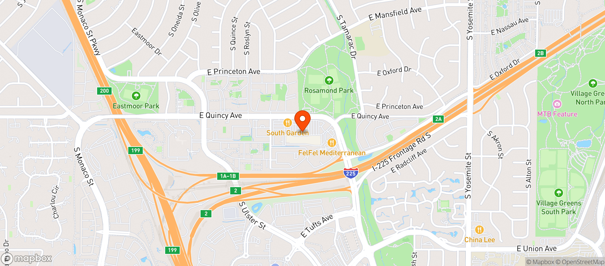 Map showing Goldsmith Discount Liquor