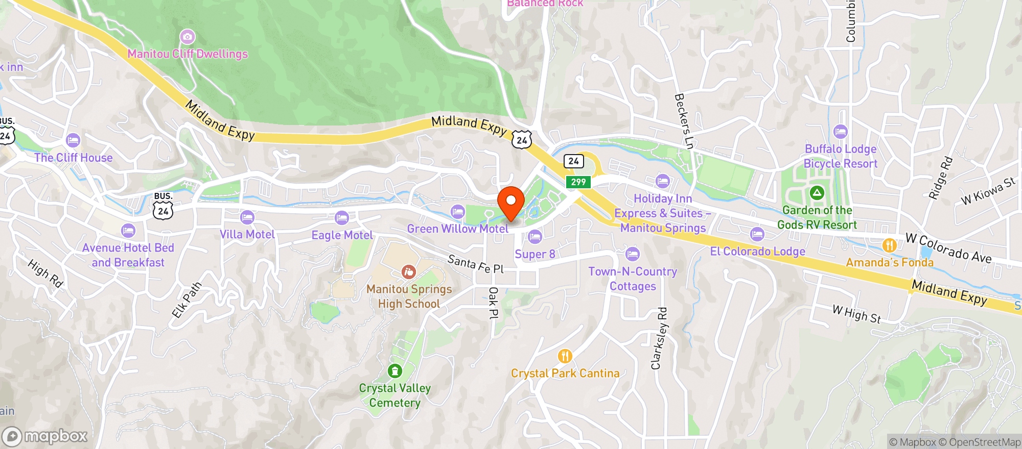 Map showing Jacks Liquor