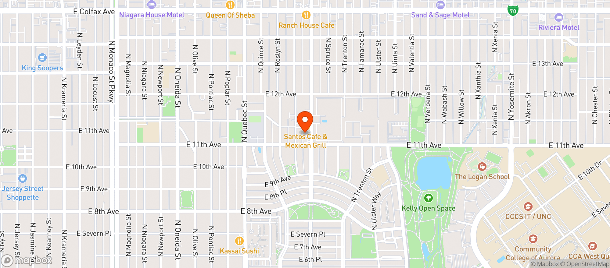 Map showing Syracuse Liquors