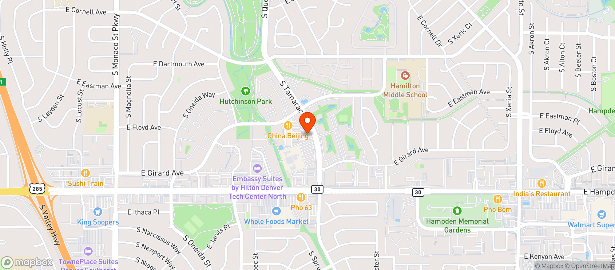 Map showing Benihana #1008