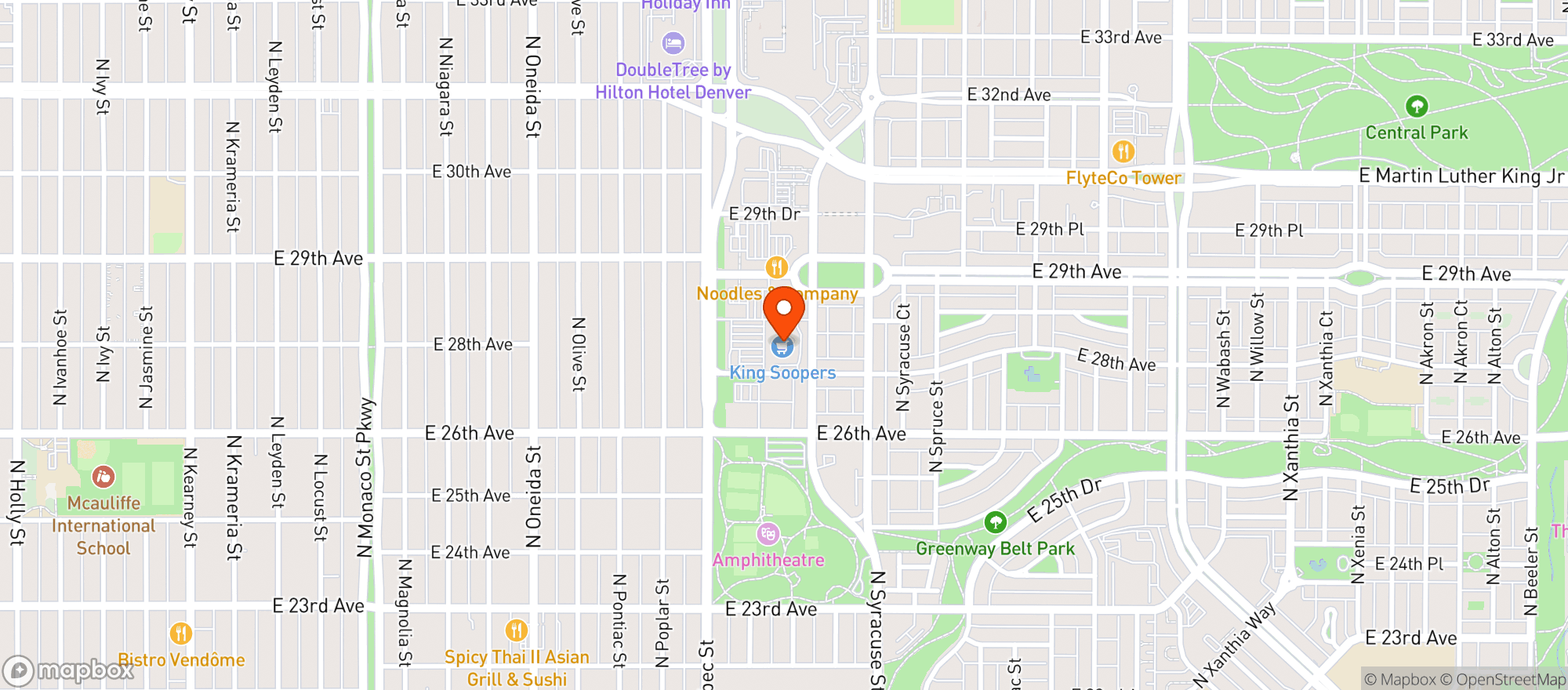 Map showing Kroger King Soopers