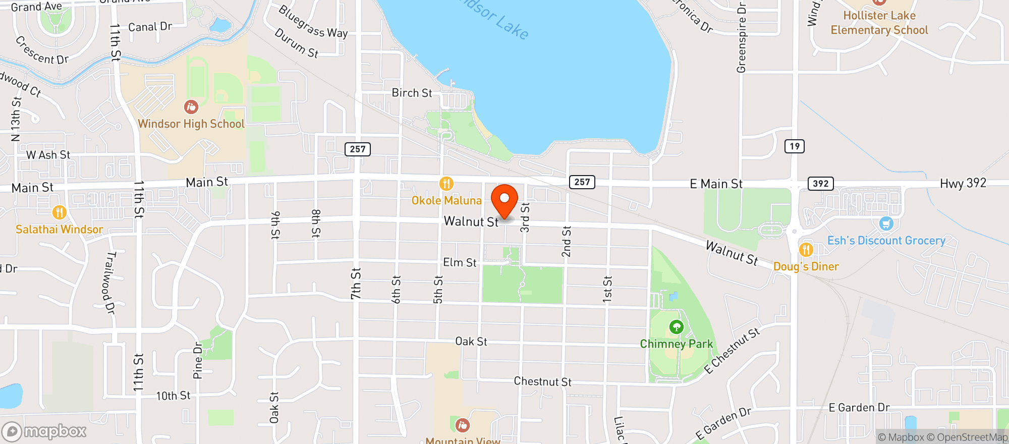 Map showing Safeway