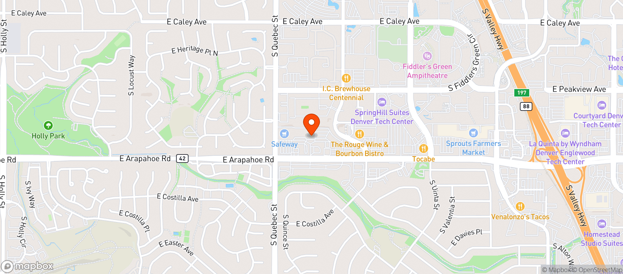 Map showing Heritage Wine & Liquor