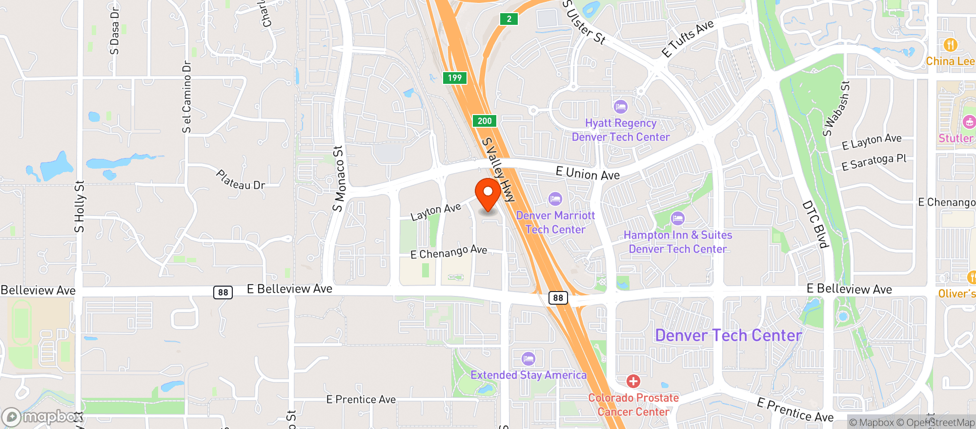 Map showing Apiary Hotel Belleview Station