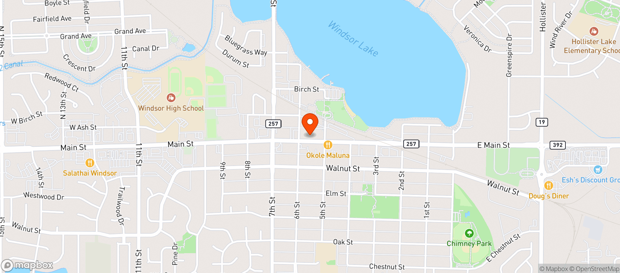Map showing Sip N Flip Arcade & Soda Bar