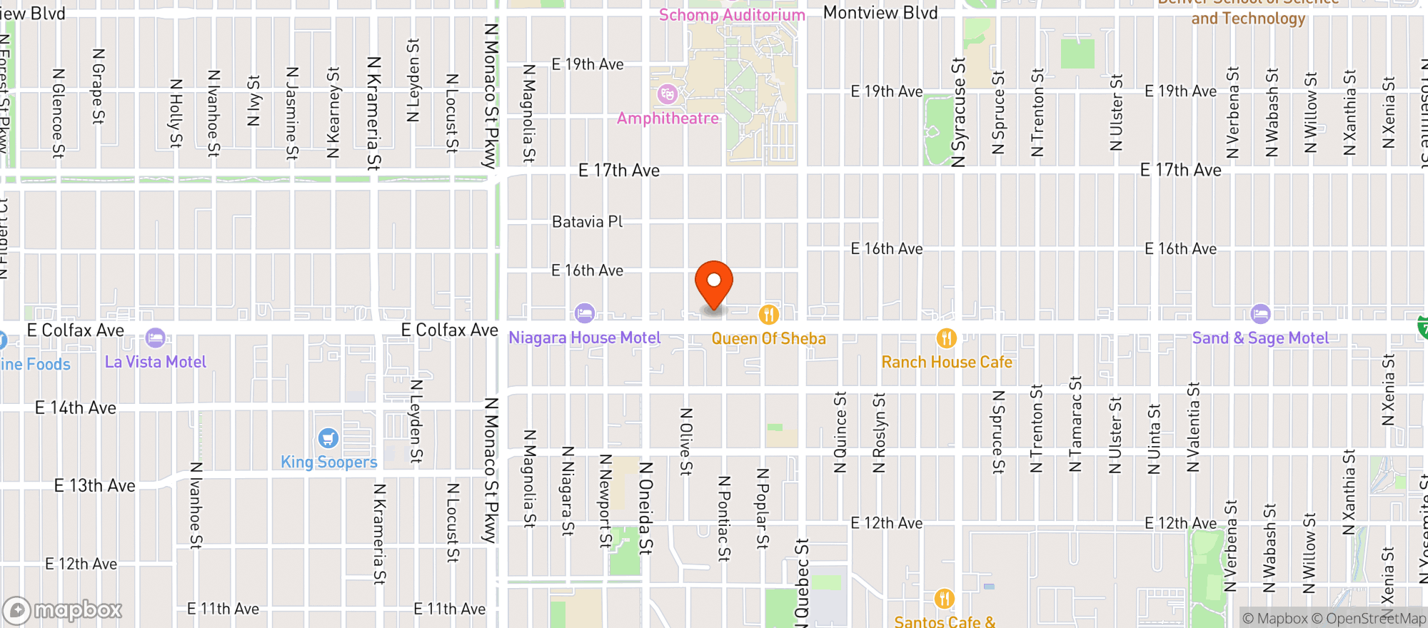 Map showing B And B Liquors