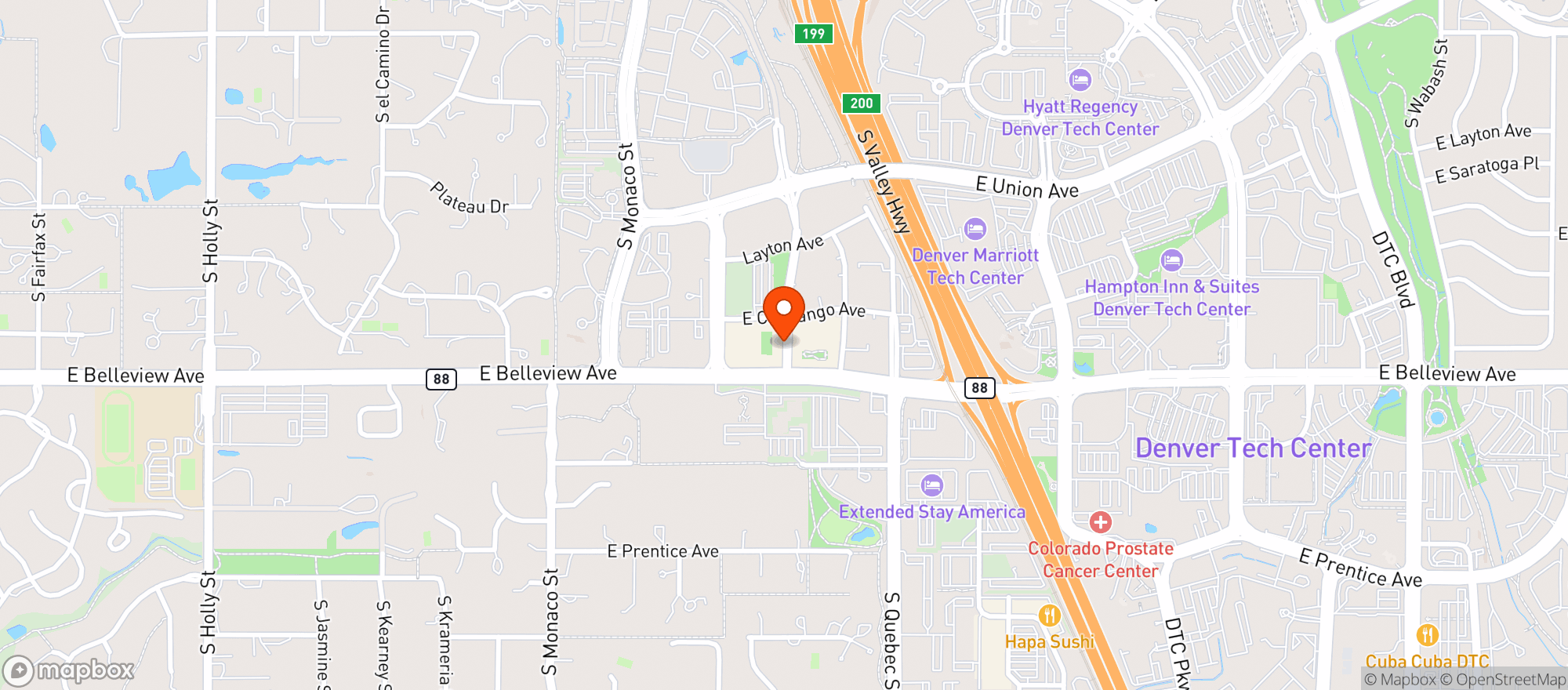 Map showing Le French Bakery & Cafe