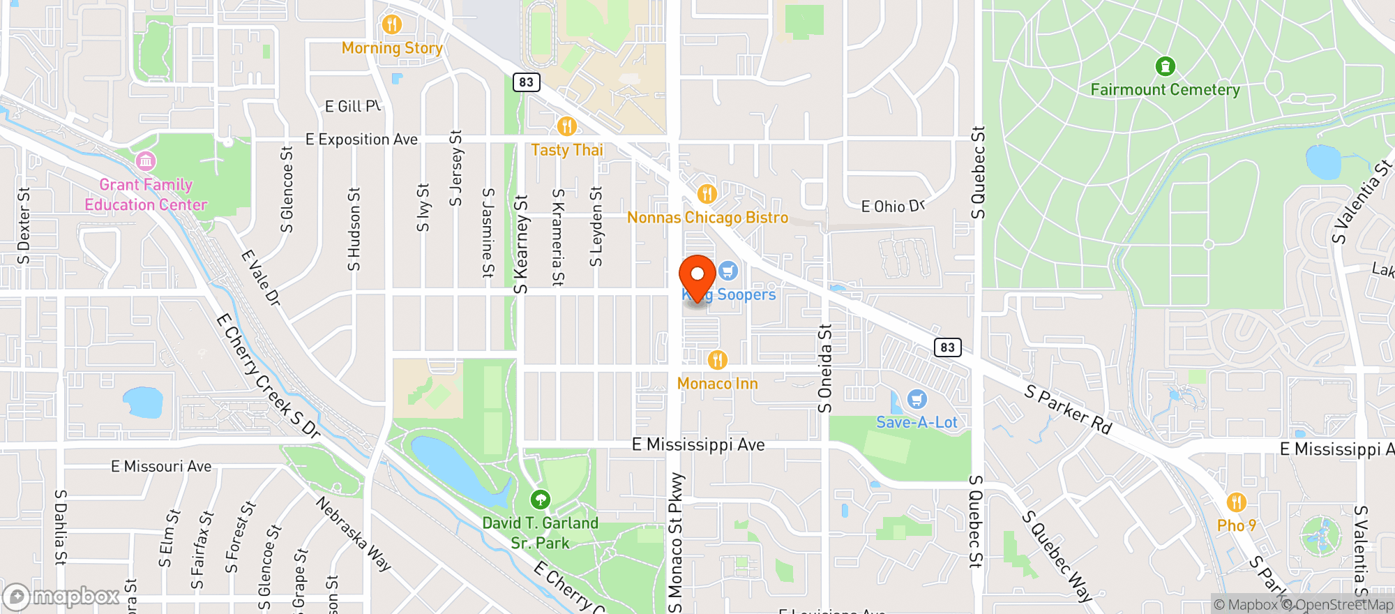 Map showing Grapevine Wine & Liquors