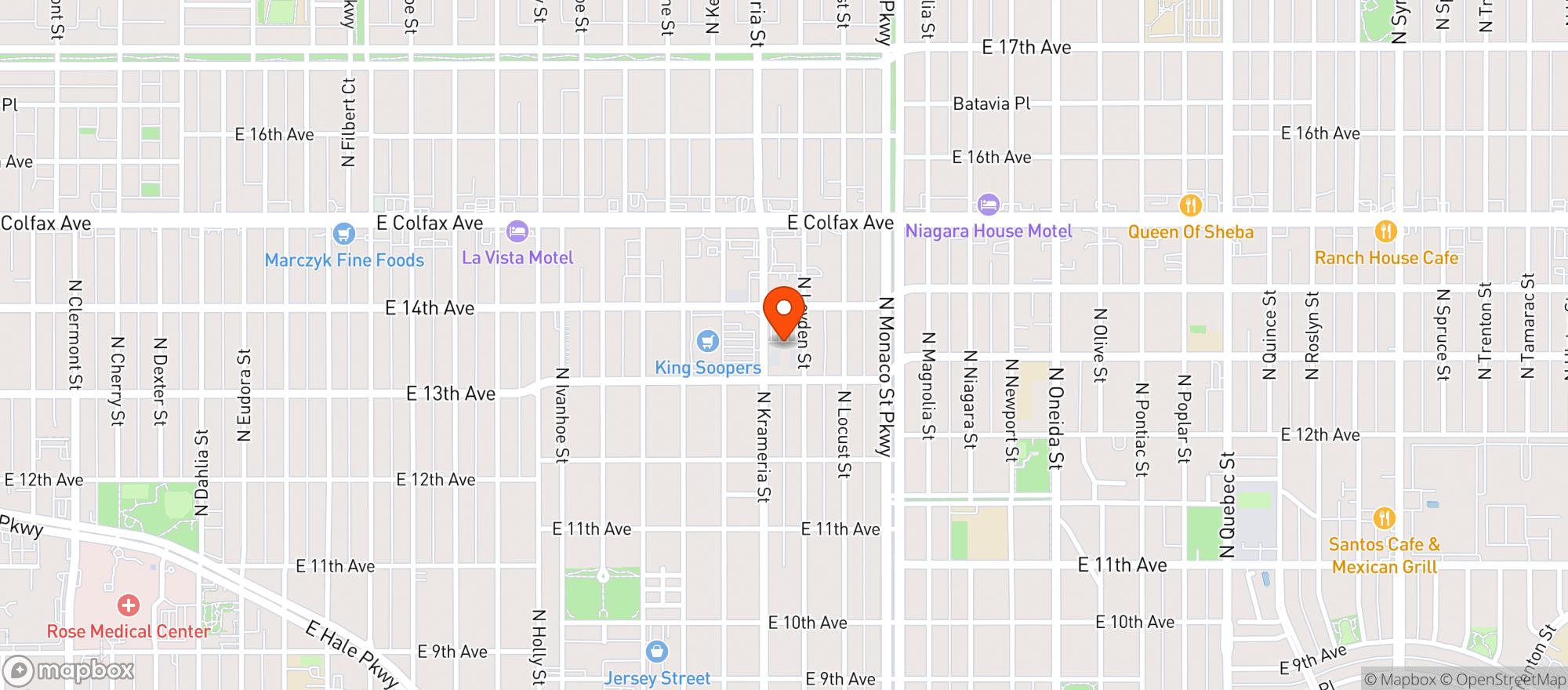 Map showing Safeway