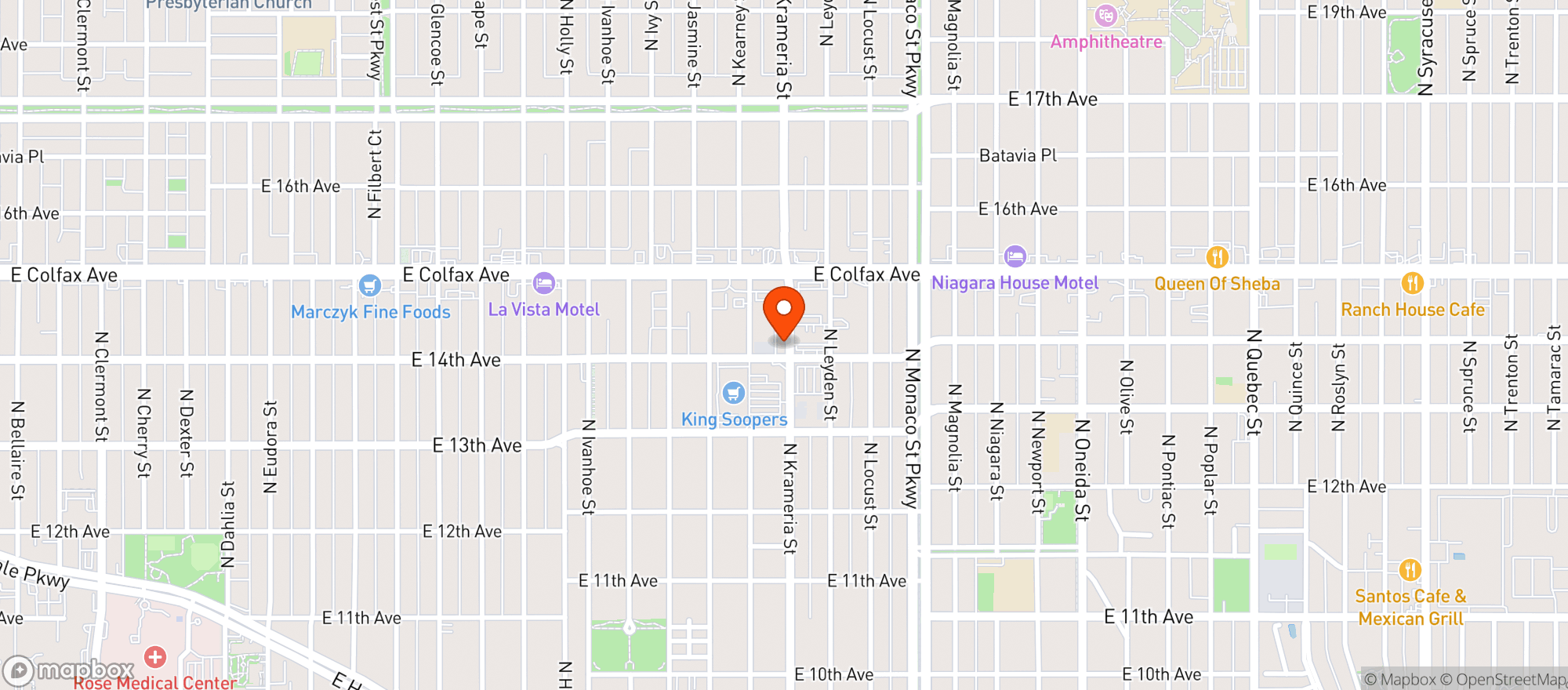 Map showing MAYFAIR LIQUOR