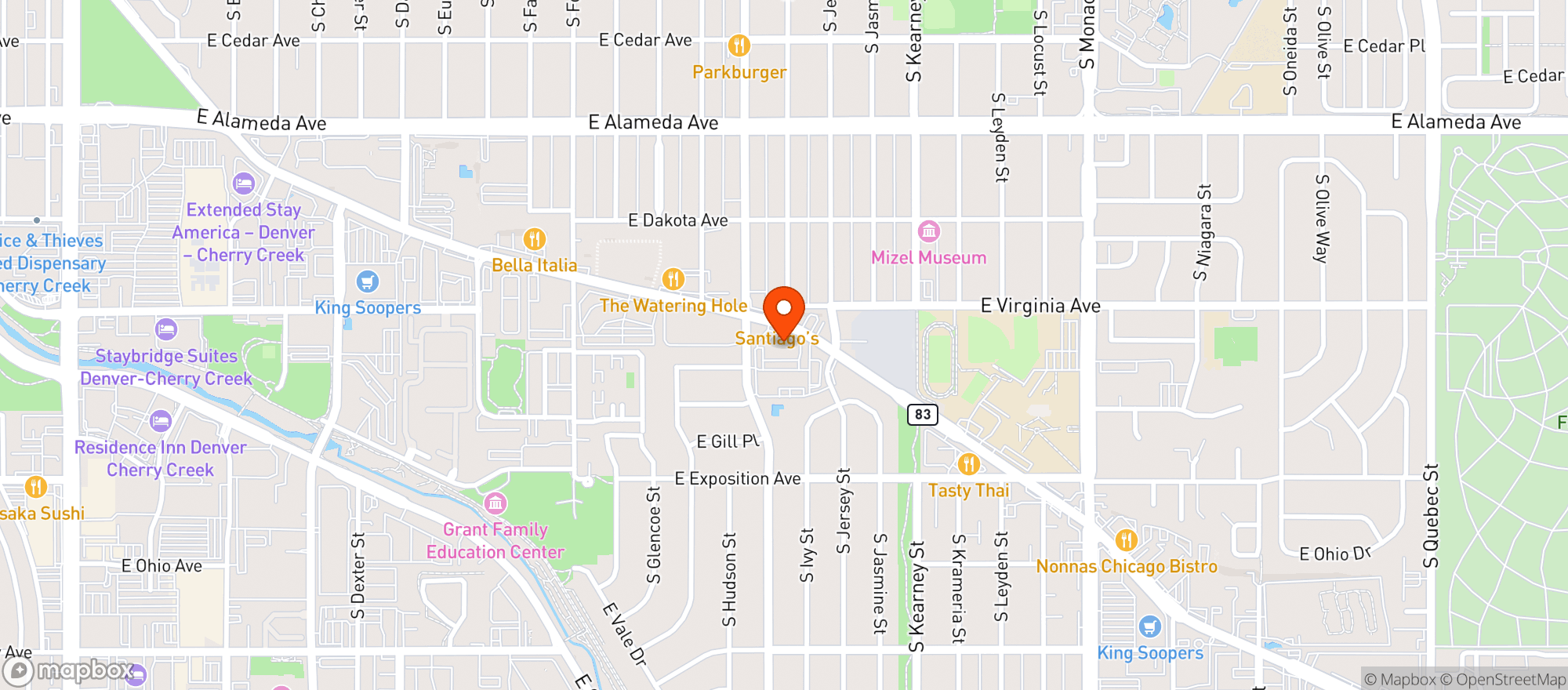 Map showing J Pad Discount Liquors