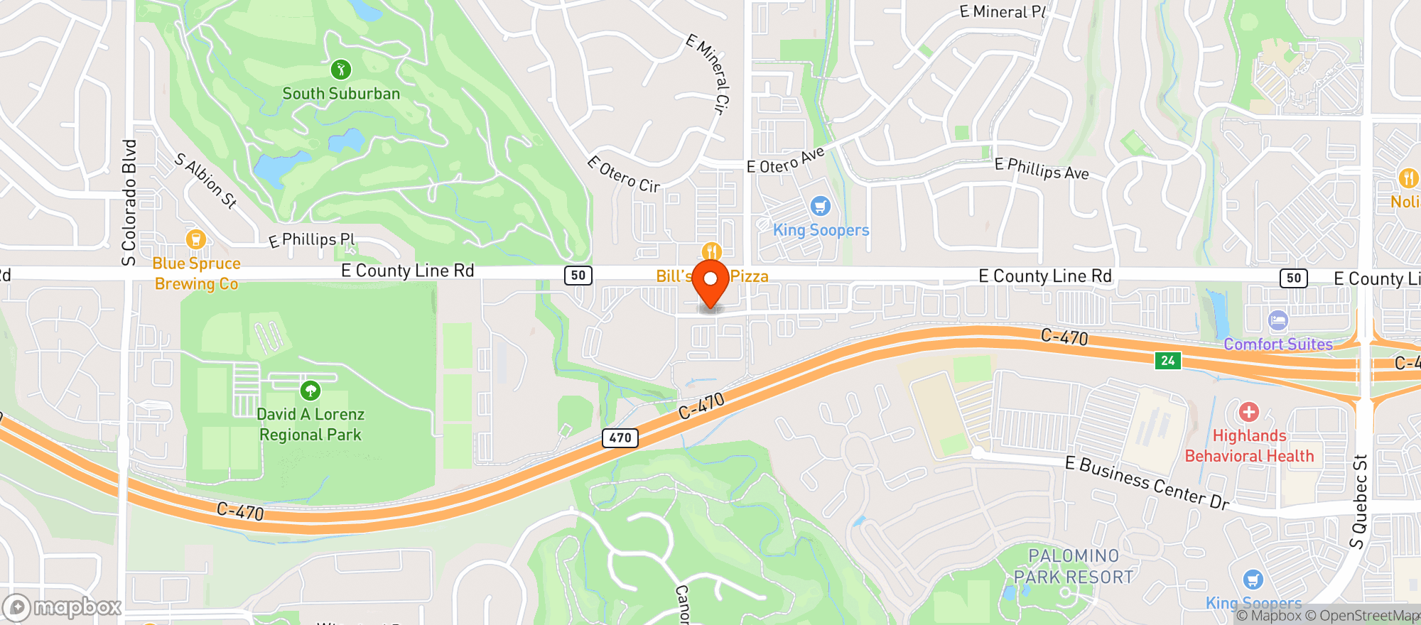 Map showing DAVIDSON LIQUORS