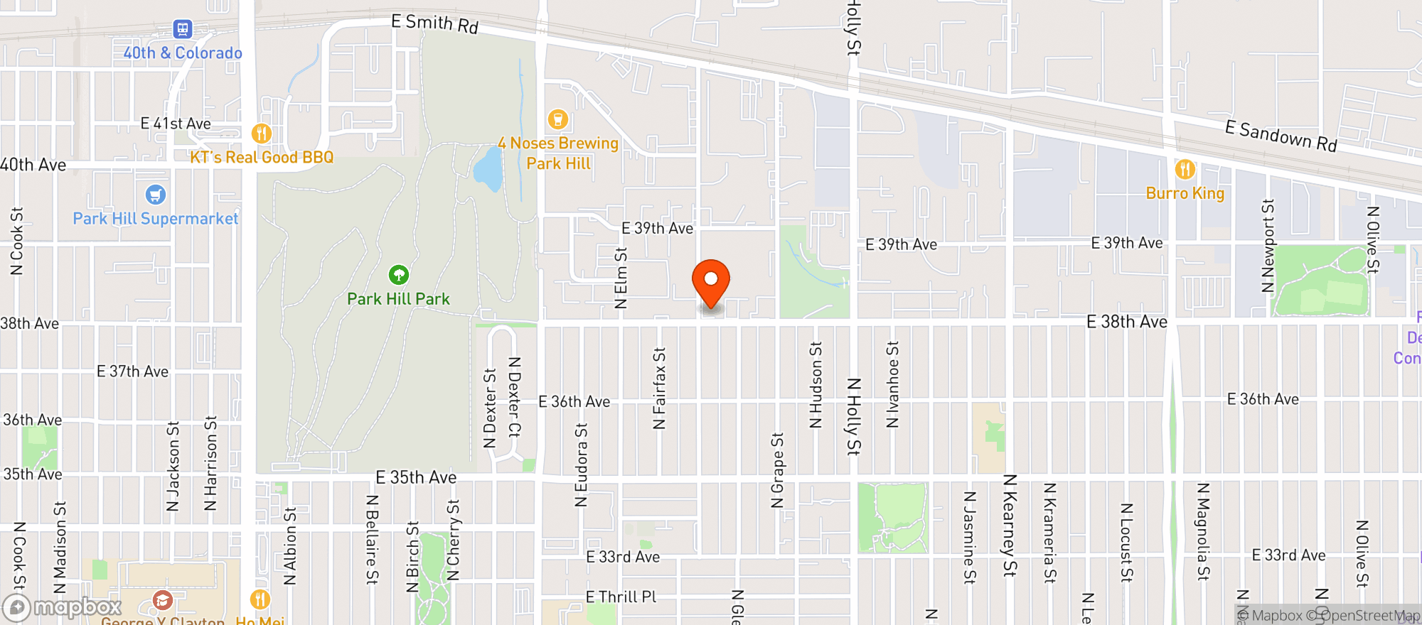 Map showing Vinny's Liquors