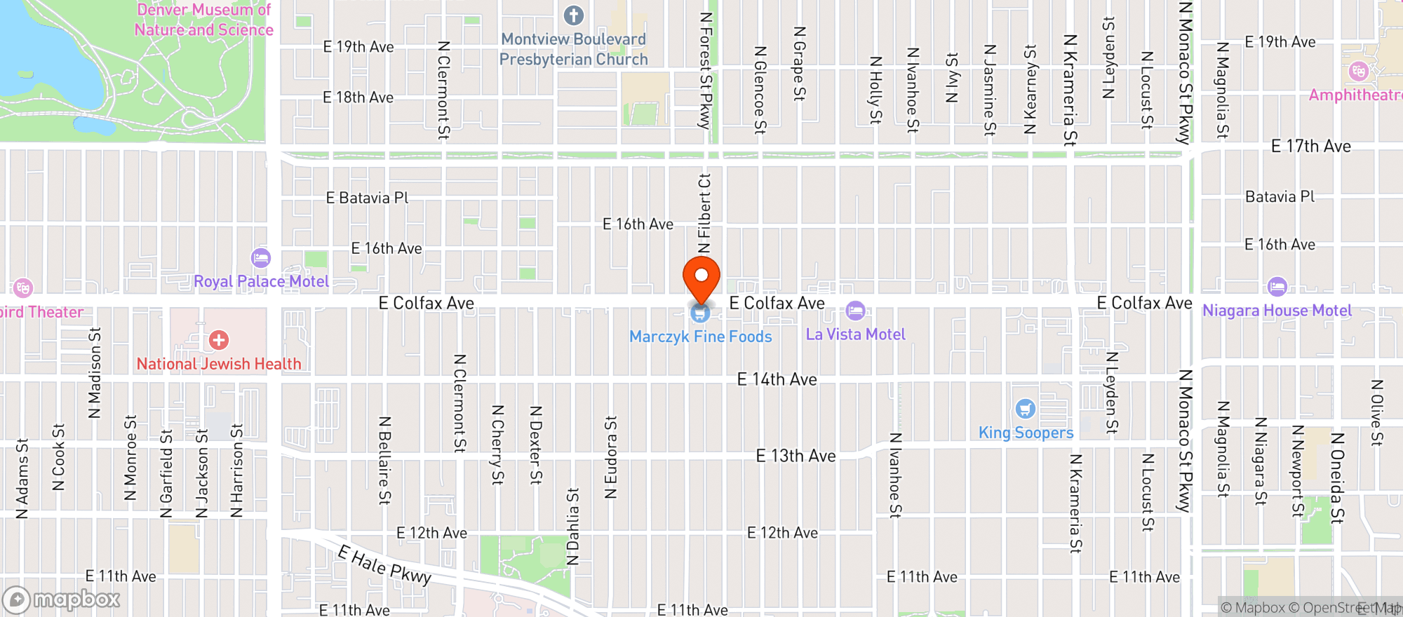 Map showing Fairfax Wine And Spirits