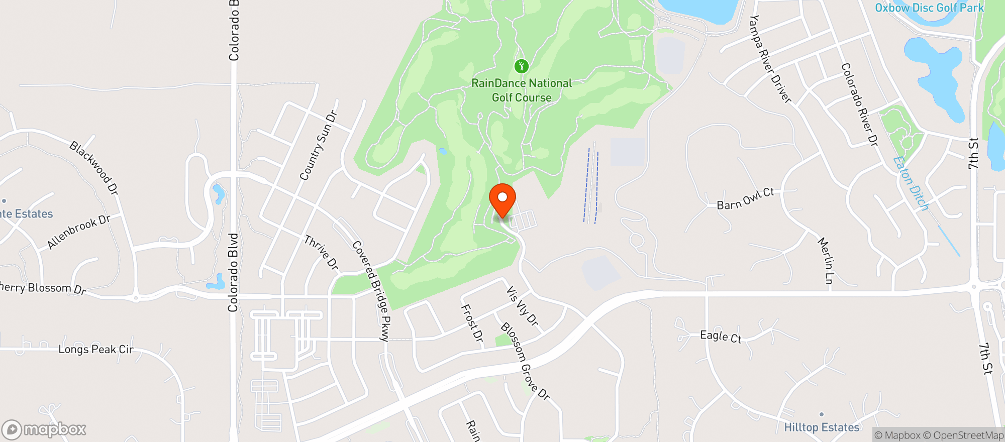 Map showing Raindance National Resort & Golf