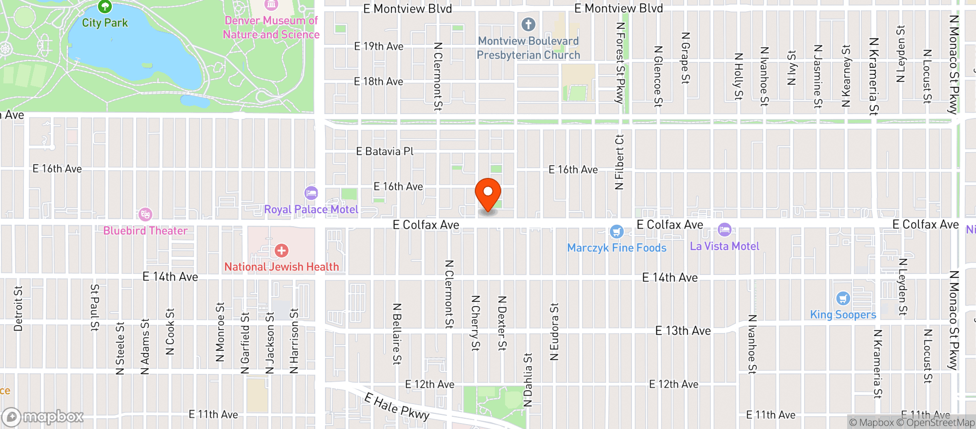 Map showing Solace Meds Colfax