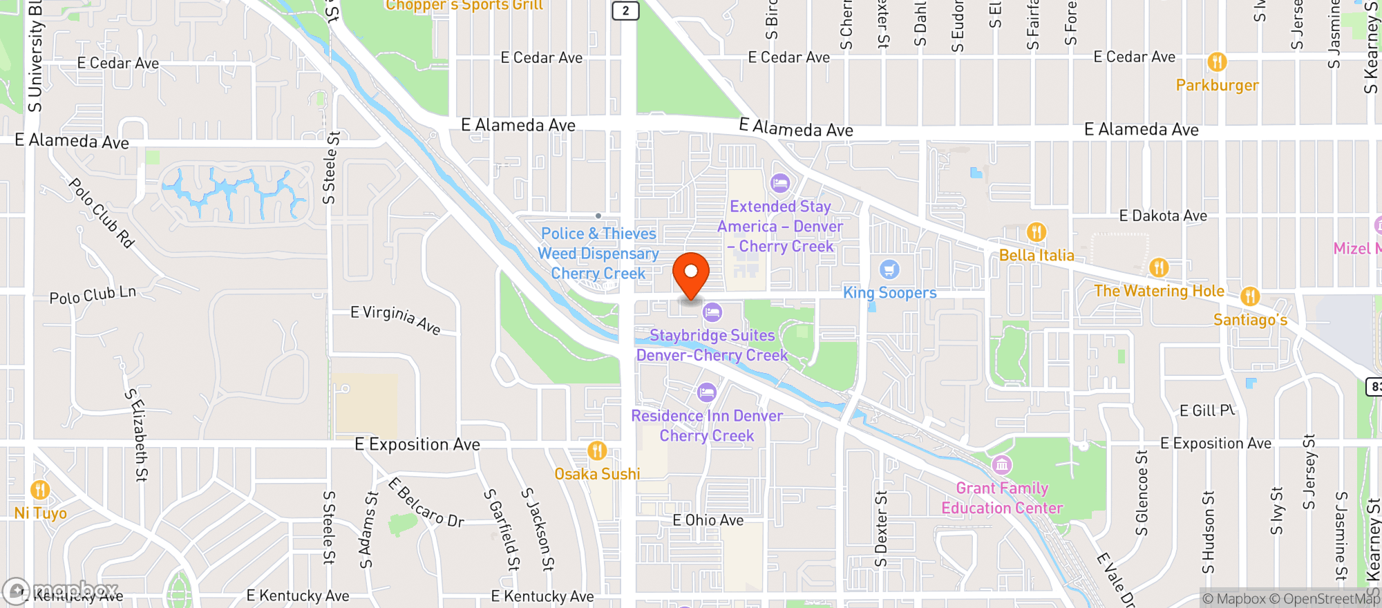 Map showing Emerald Fields - Glendale