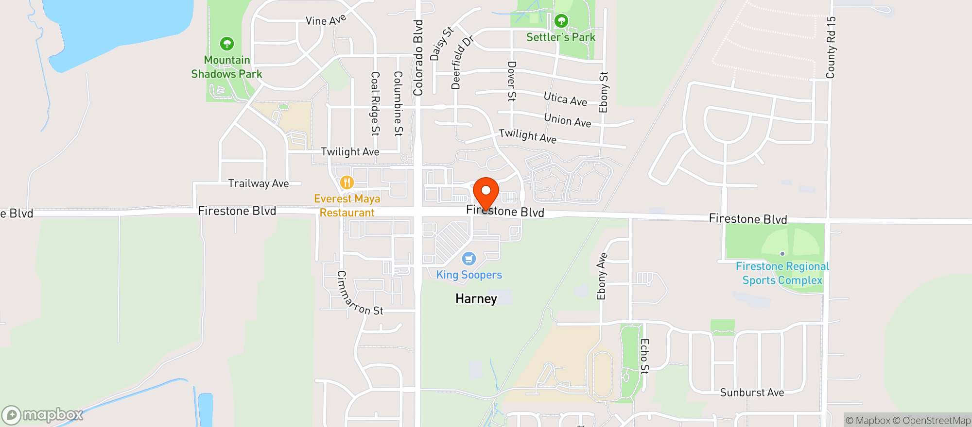 Map showing KING SOOPERS