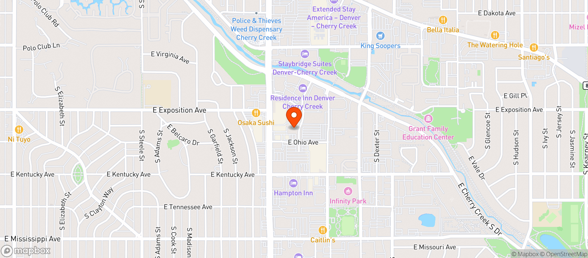 Map showing Cost Plus World Market - Denver