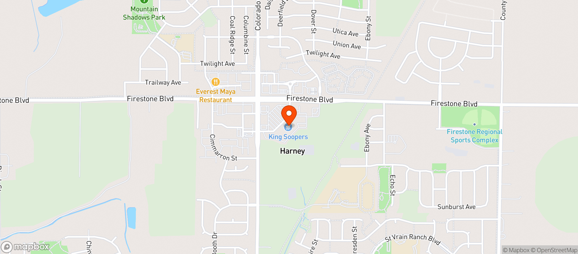 Map showing Kroger King Soopers