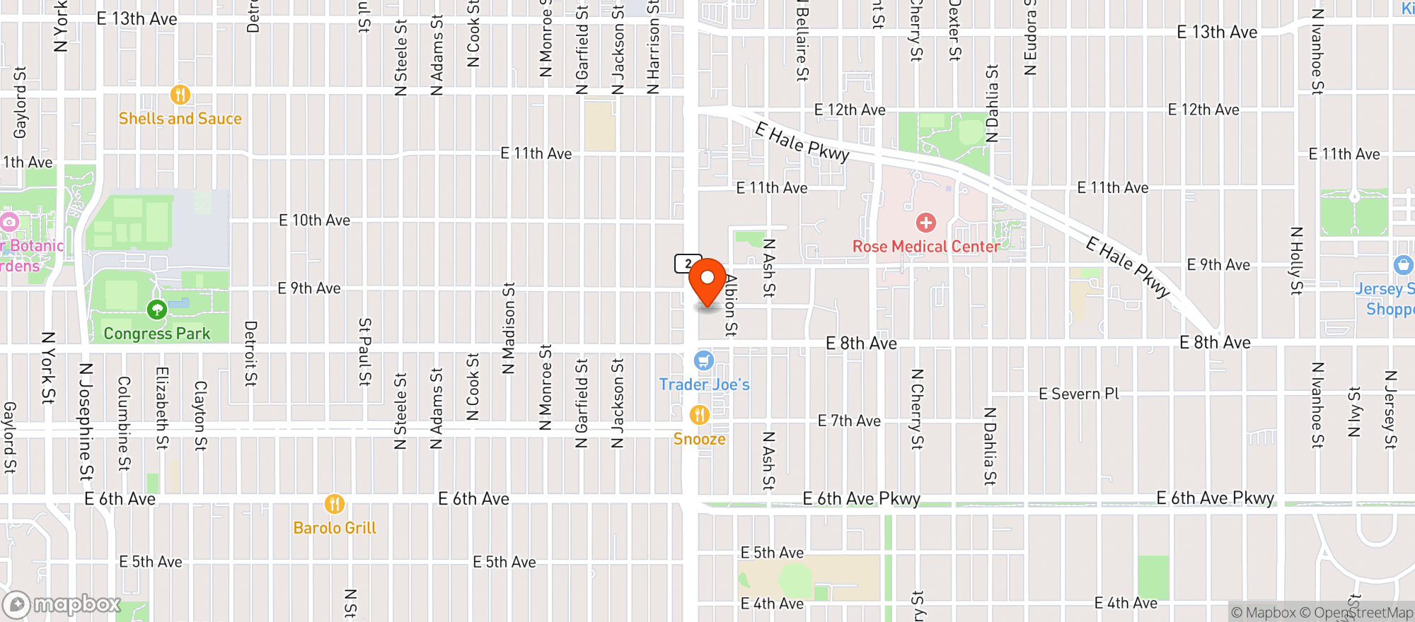 Map showing Hopdoddy Burger Bar