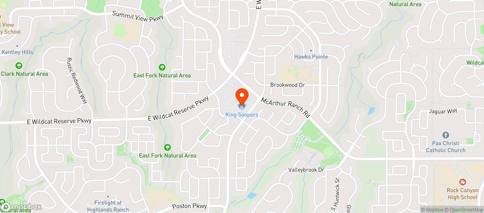 Map showing Kroger King Soopers