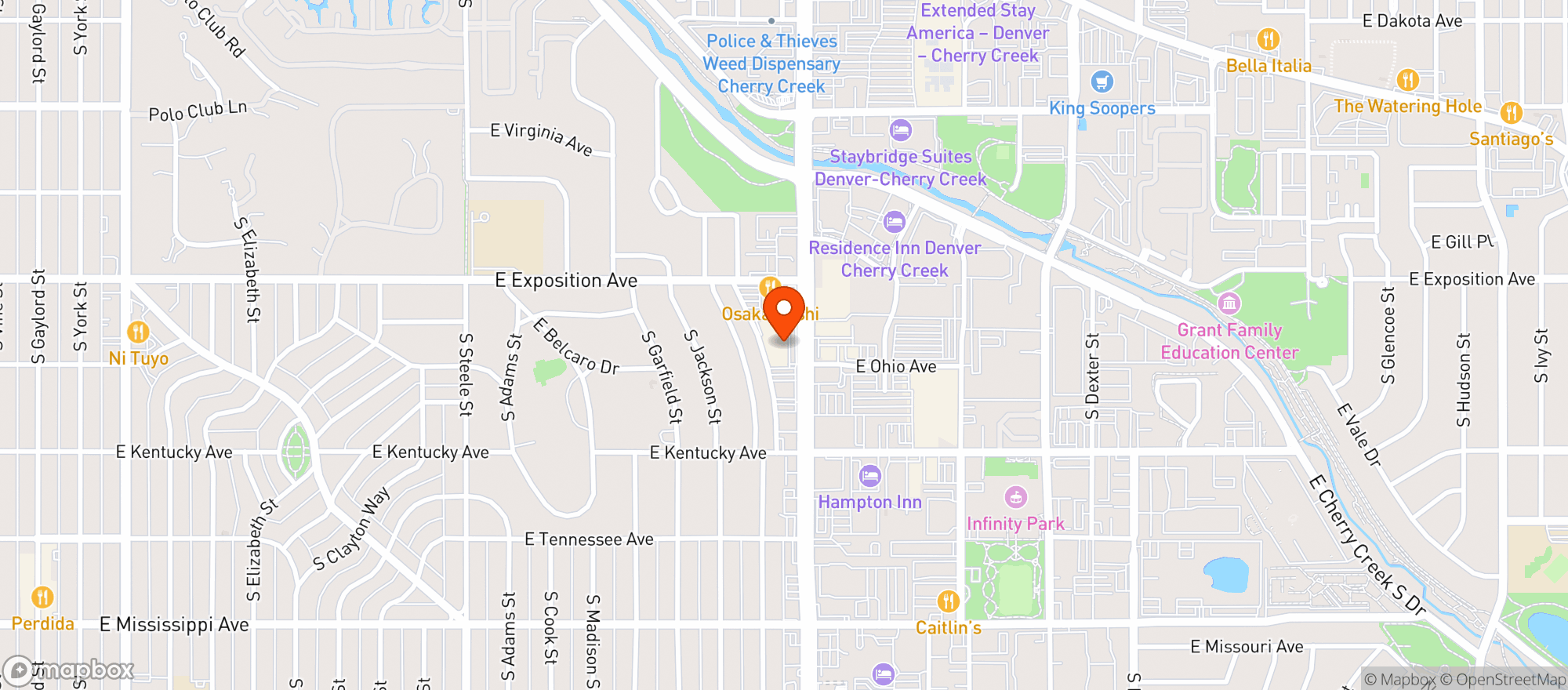 Map showing Kroger King Soopers