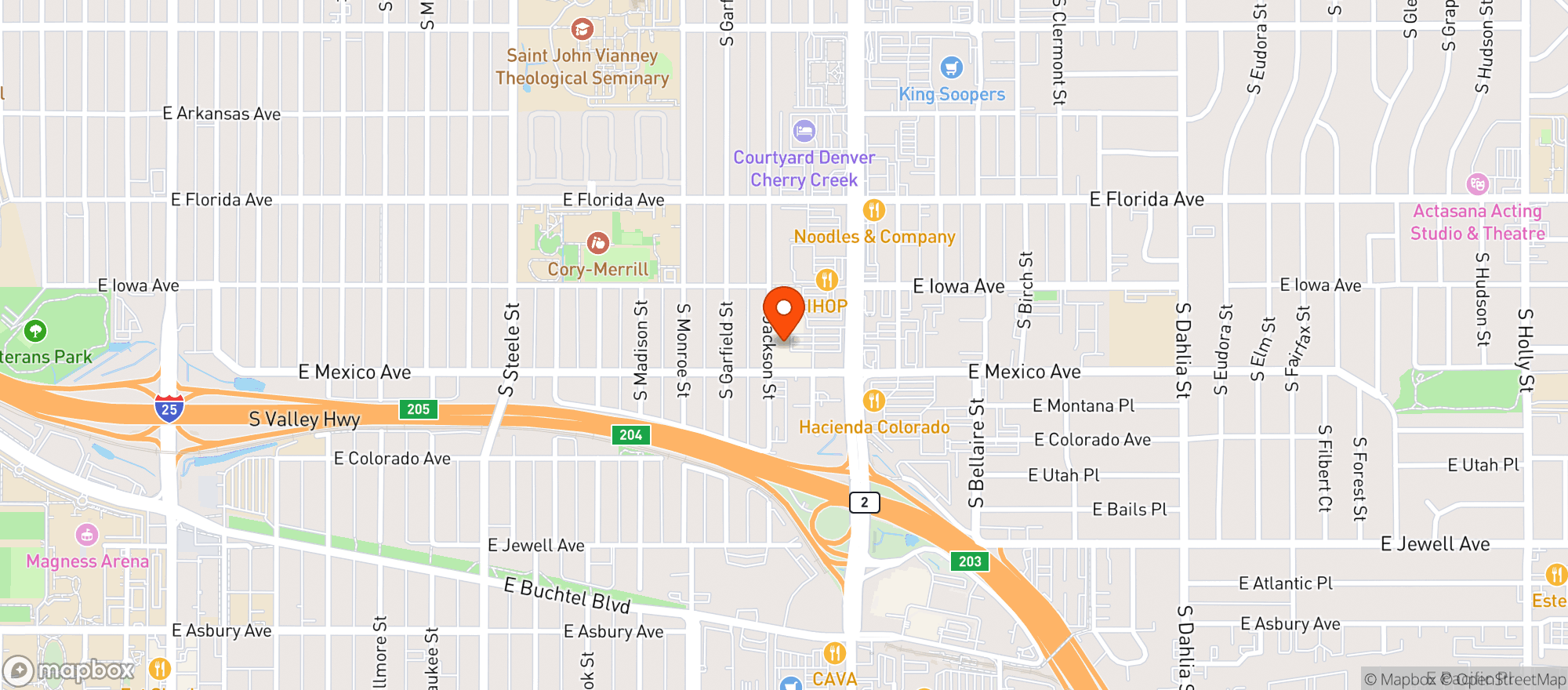Map showing Triple 7 Liquor