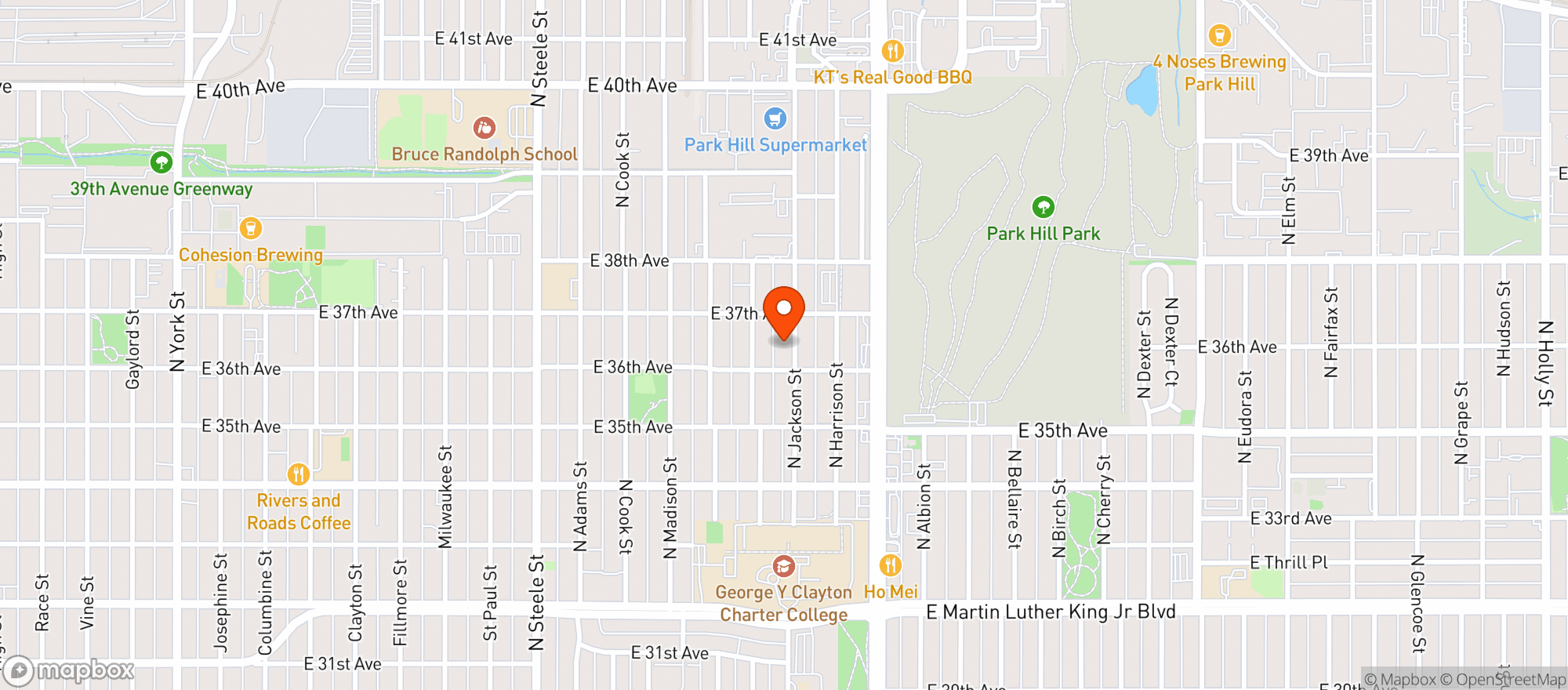 Map showing Fort Greene Bar