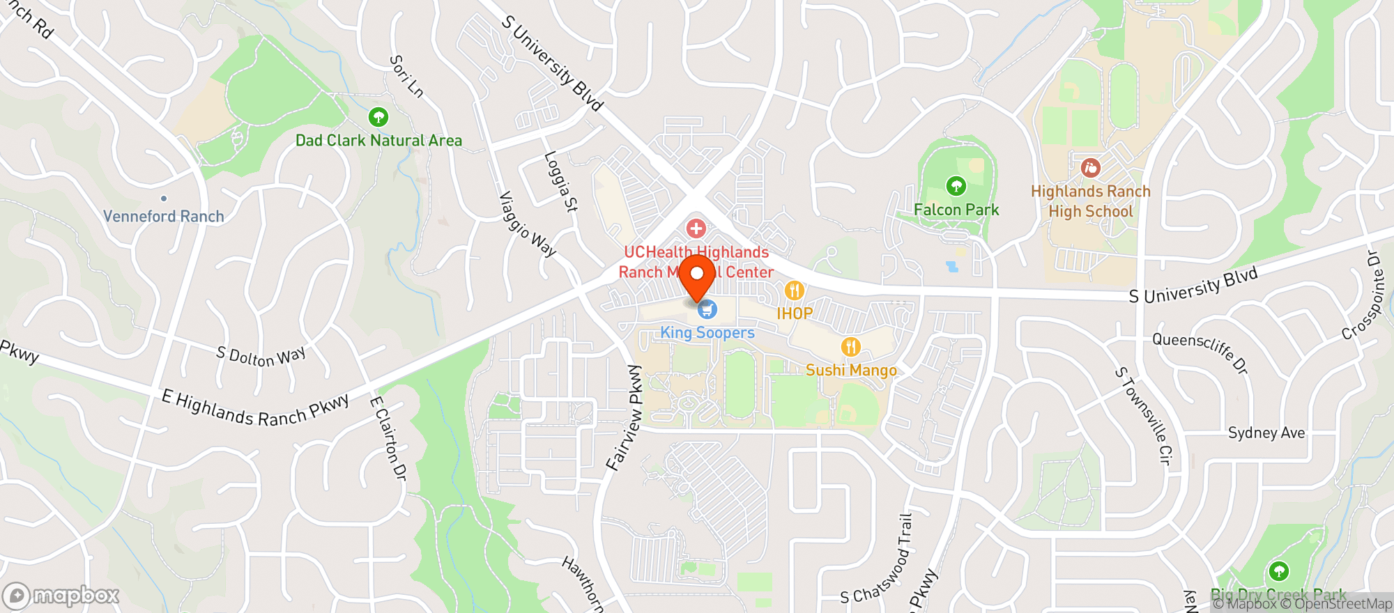 Map showing Kroger King Soopers