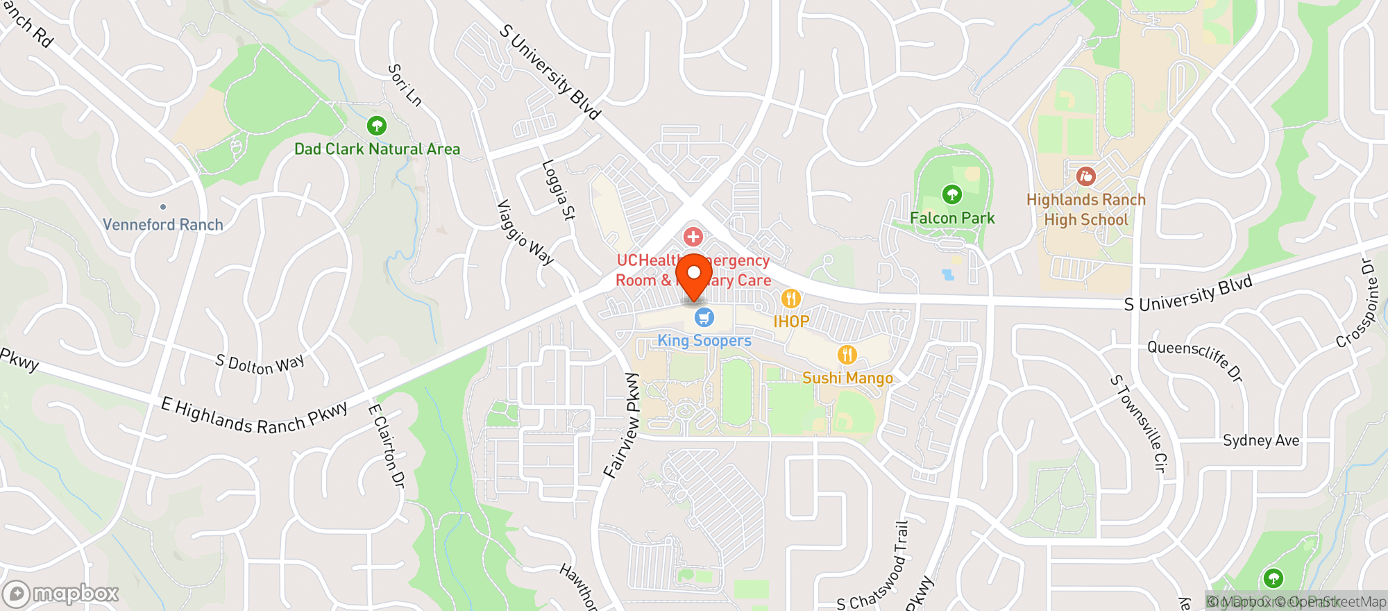 Map showing KING SOOPERS