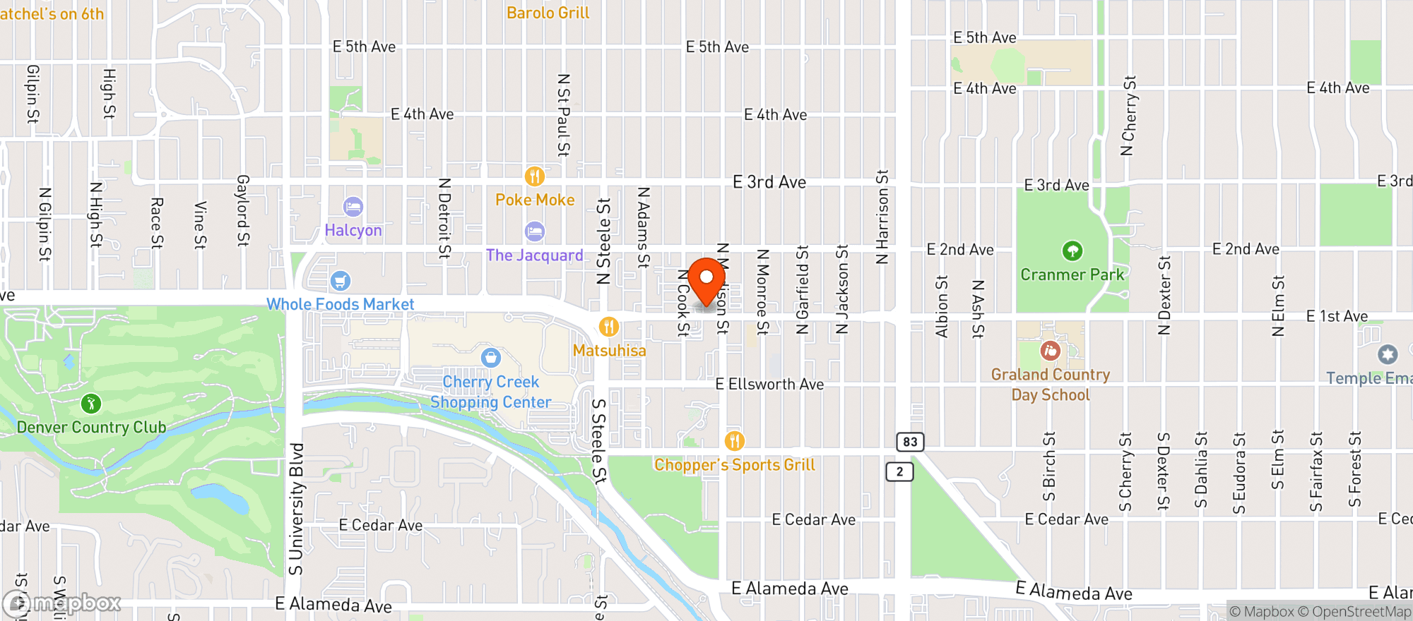 Map showing Blend Beer Wine & Spirits