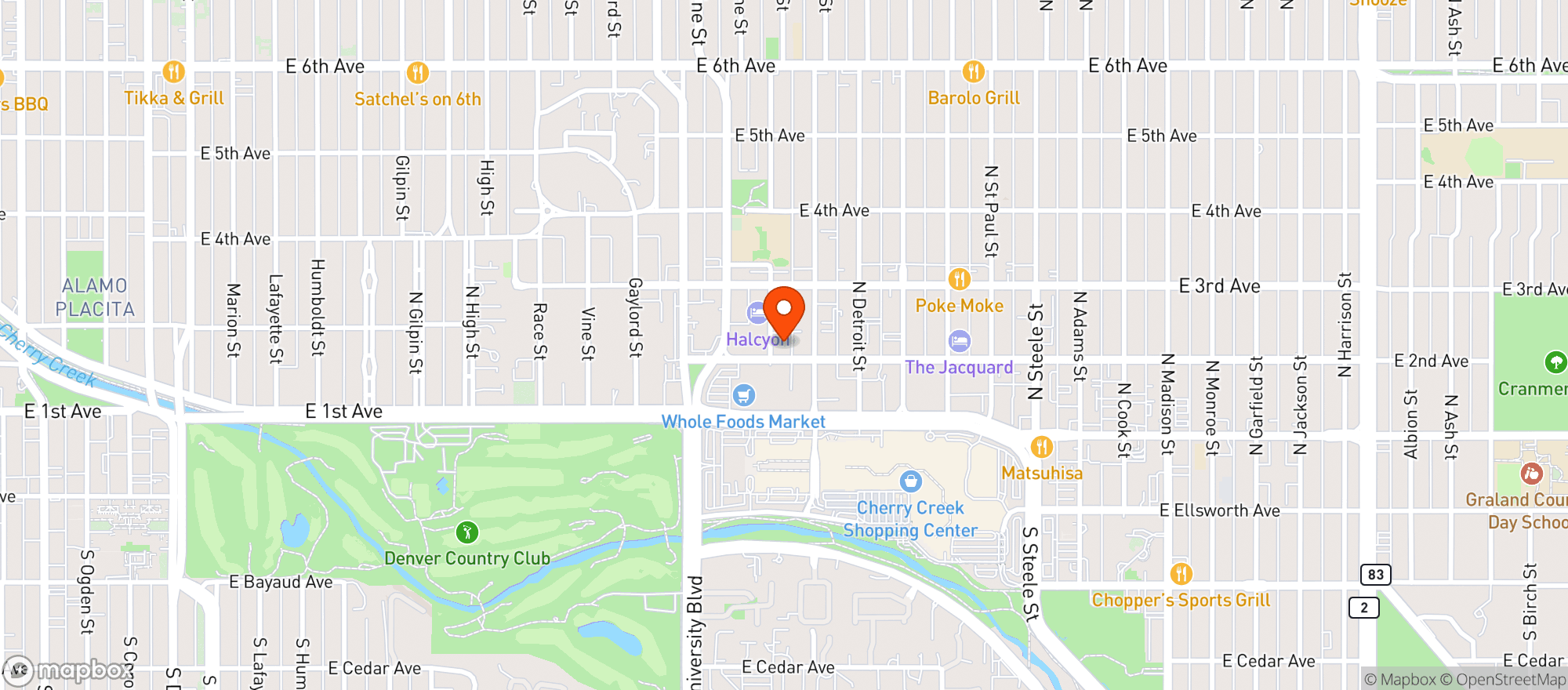 Map showing Sol Mexican Cocina