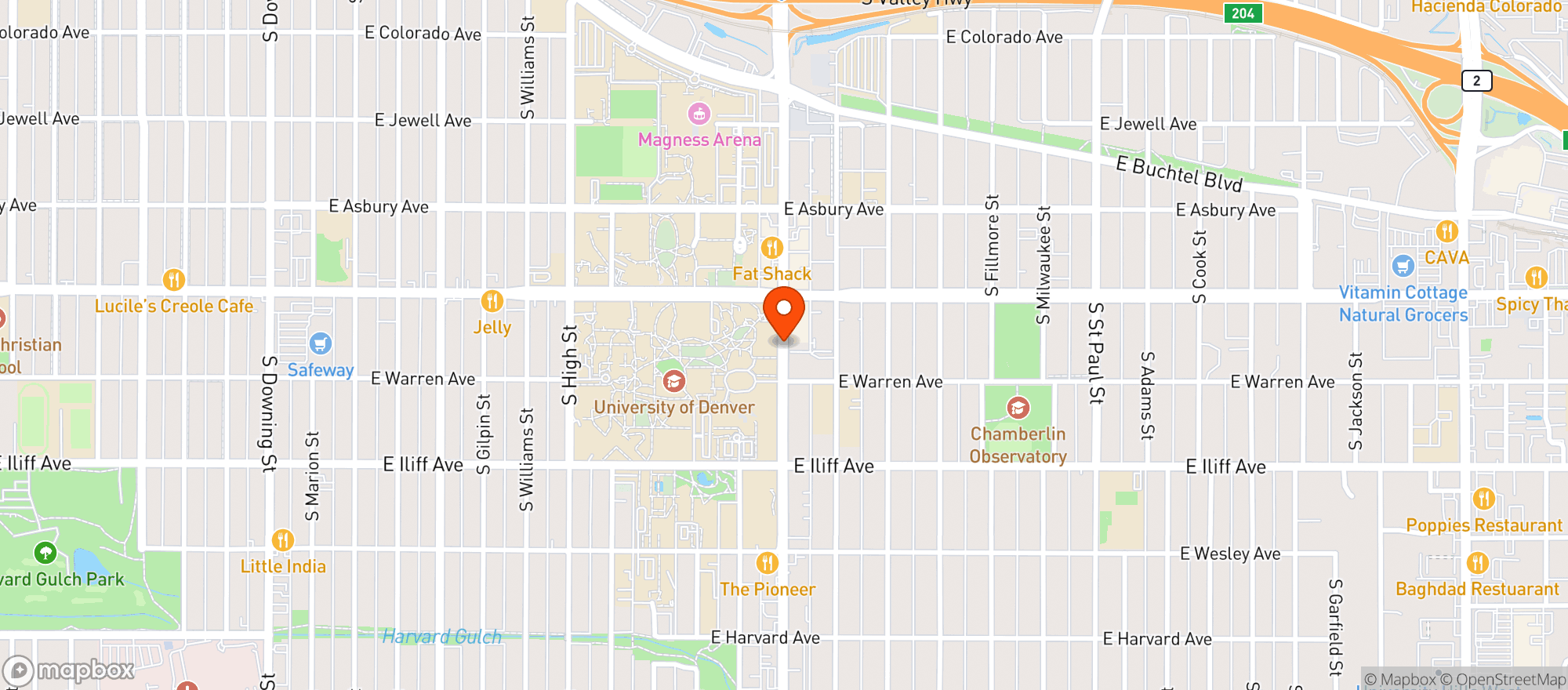 Map showing Choice & Co