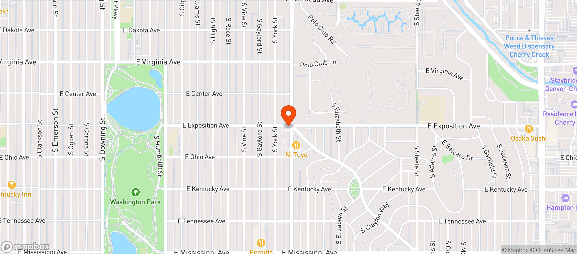 Map showing Campus Lounge