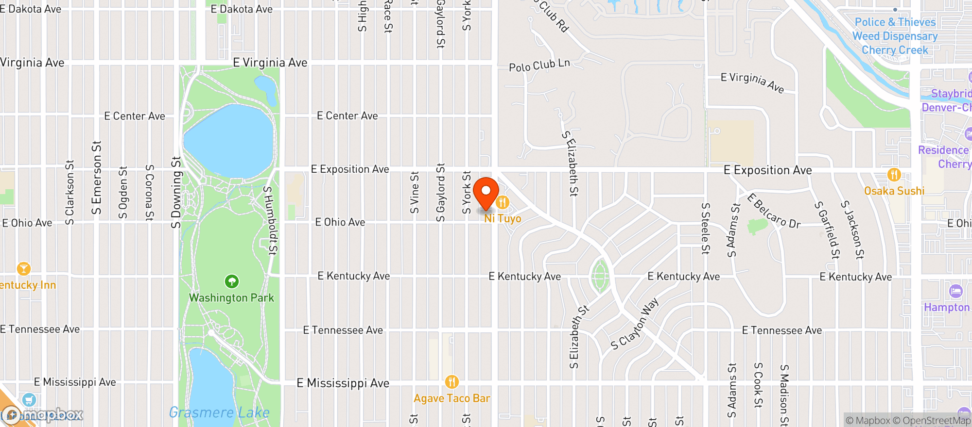 Map showing Bonnie Brae Liquor Mart