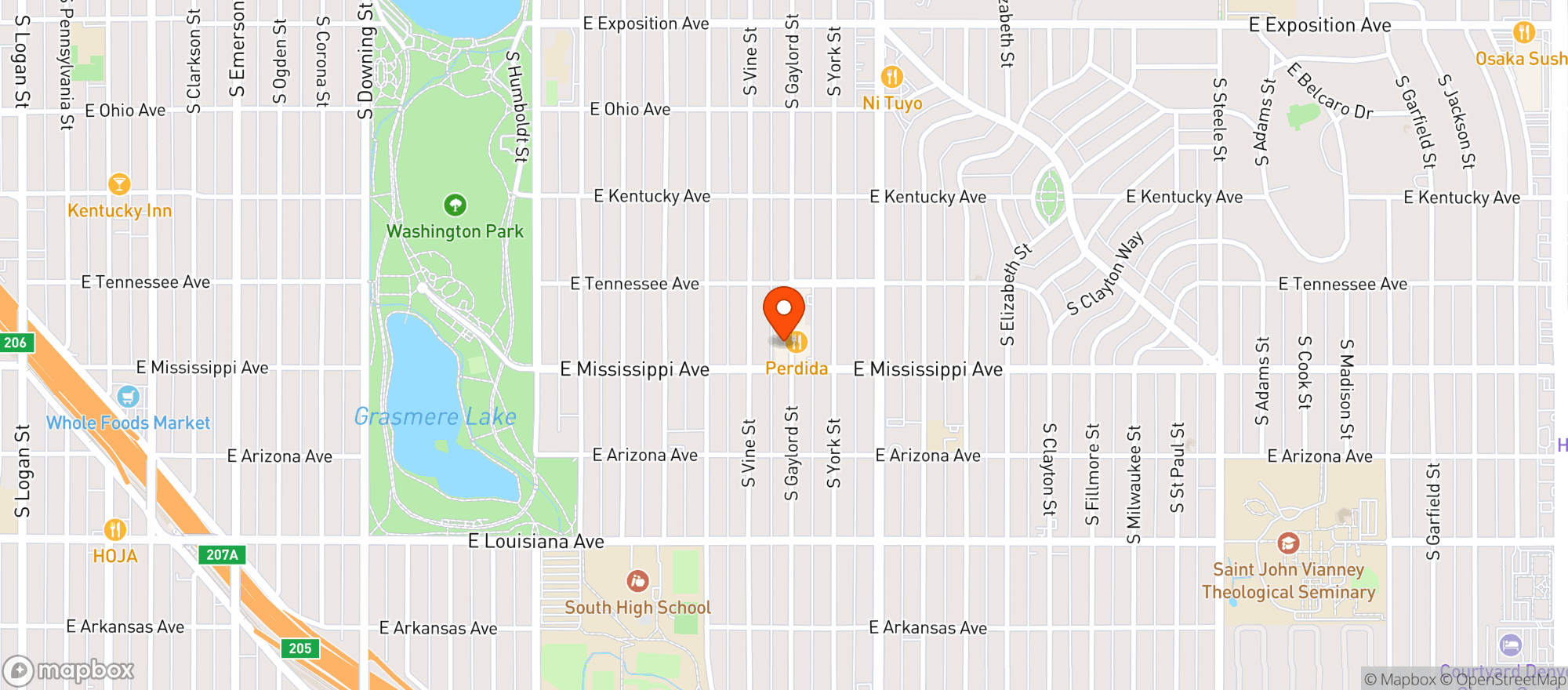 Map showing Reivers Restaurant