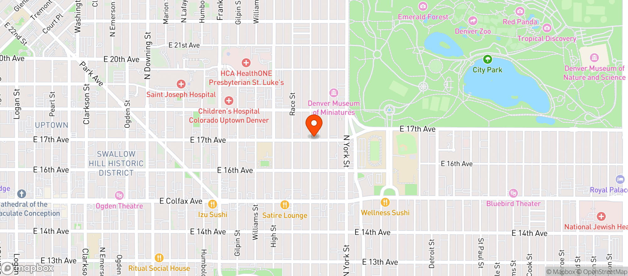 Map showing Vine Street Pub & Brewery