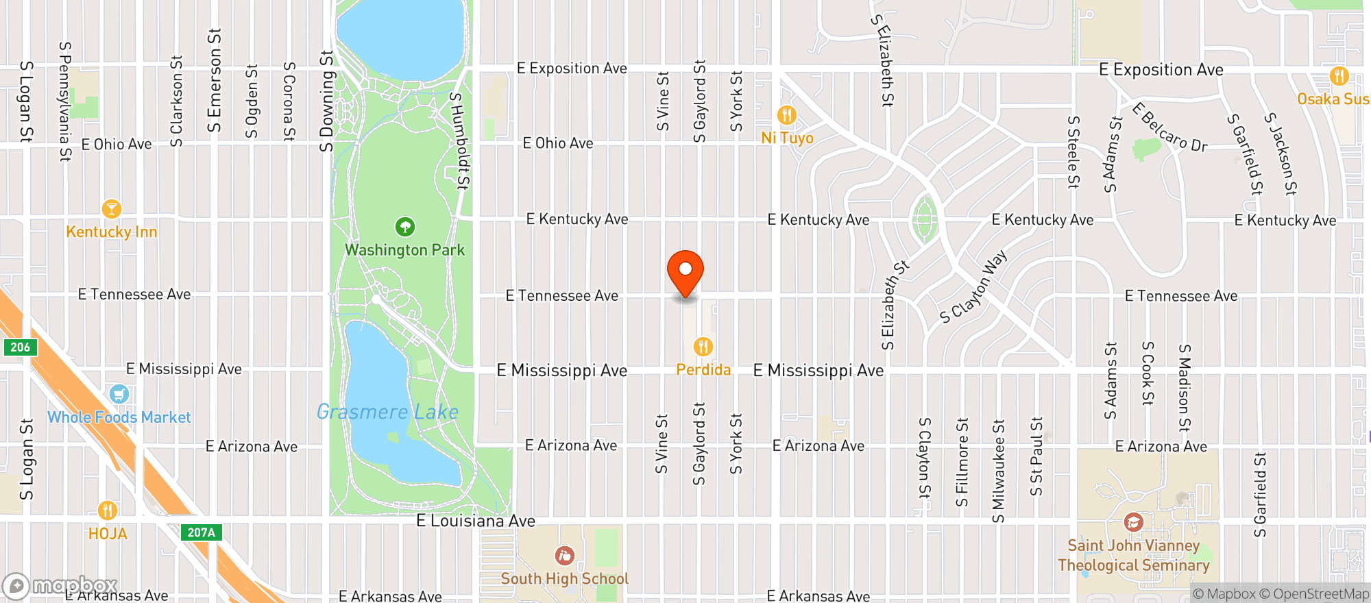 Map showing Homegrown Tap & Dough