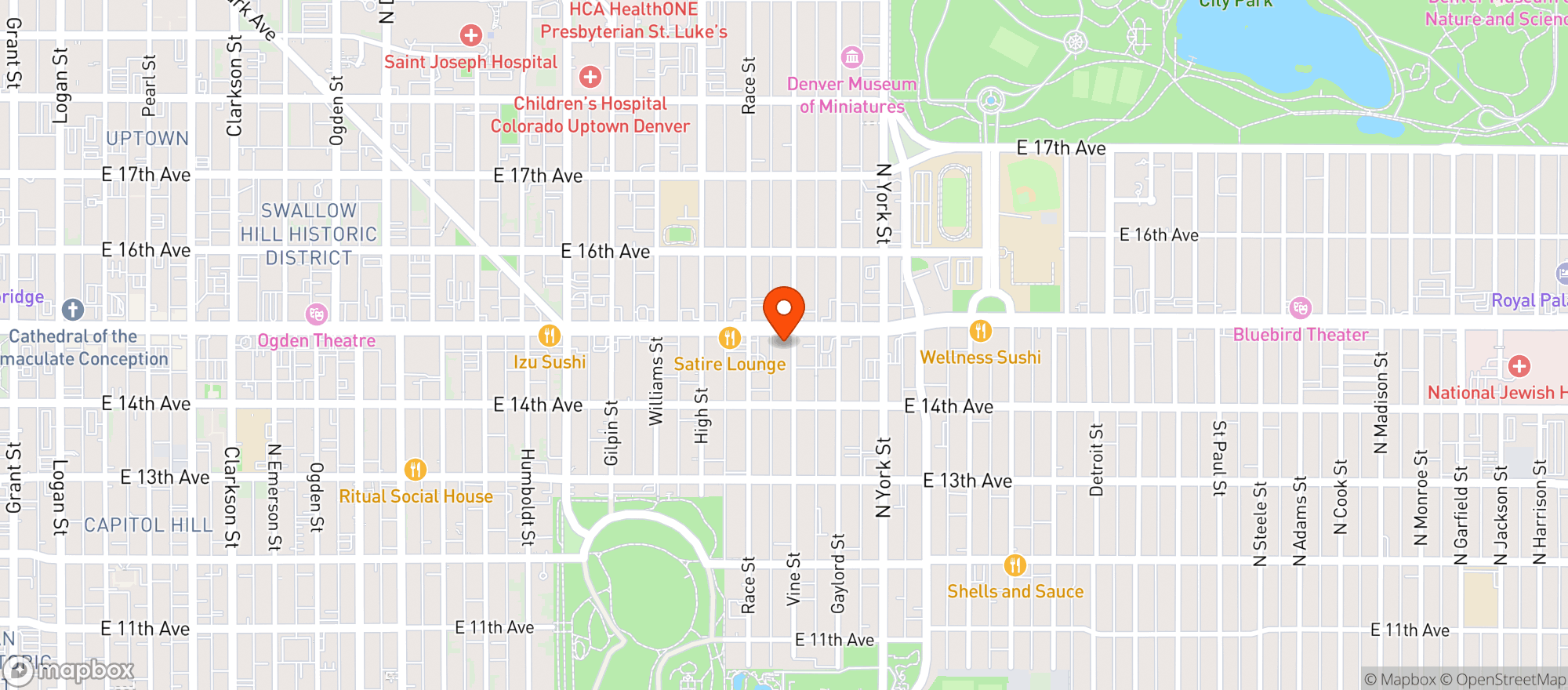Map showing Aladdin Liquor