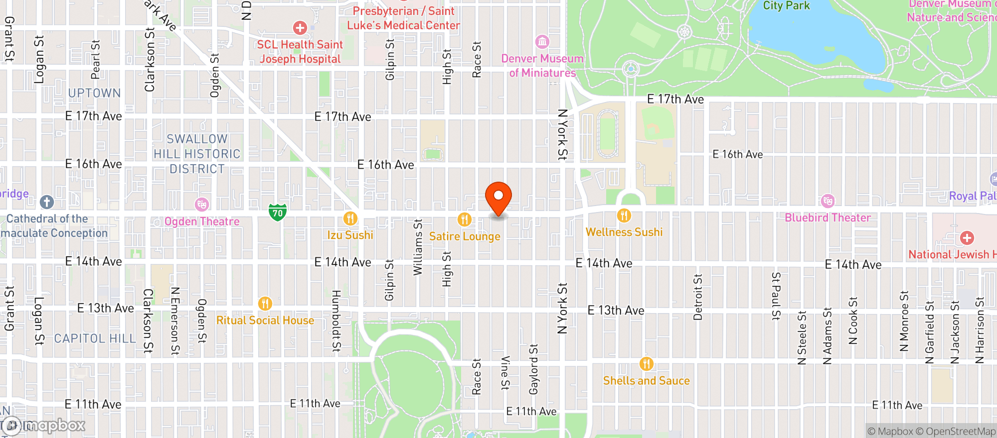 Map showing High Level Health - Colfax