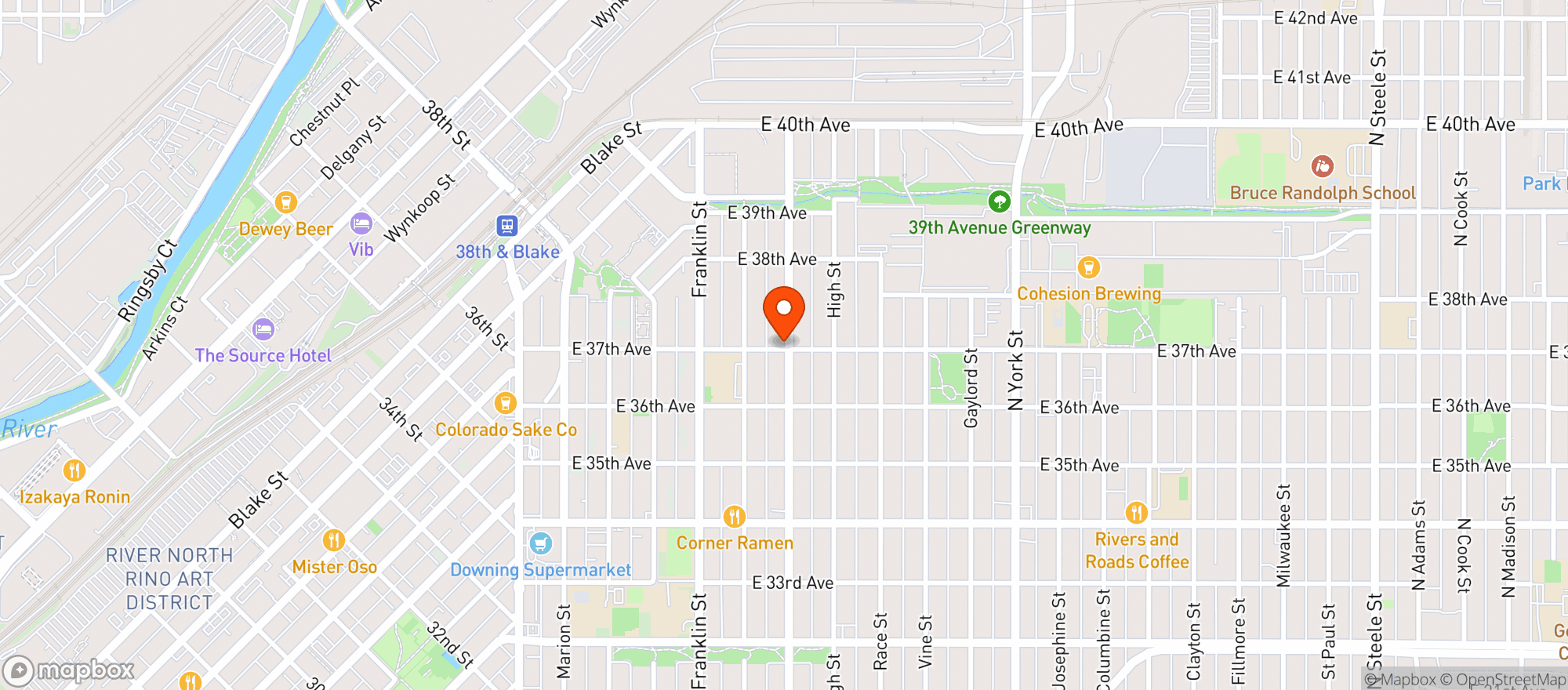 Map showing Brasserie Brixton