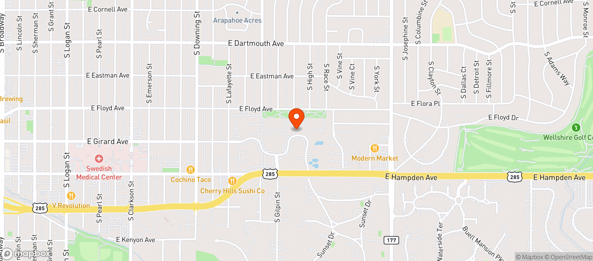 Map showing Kulina Massage And Yoga Llc