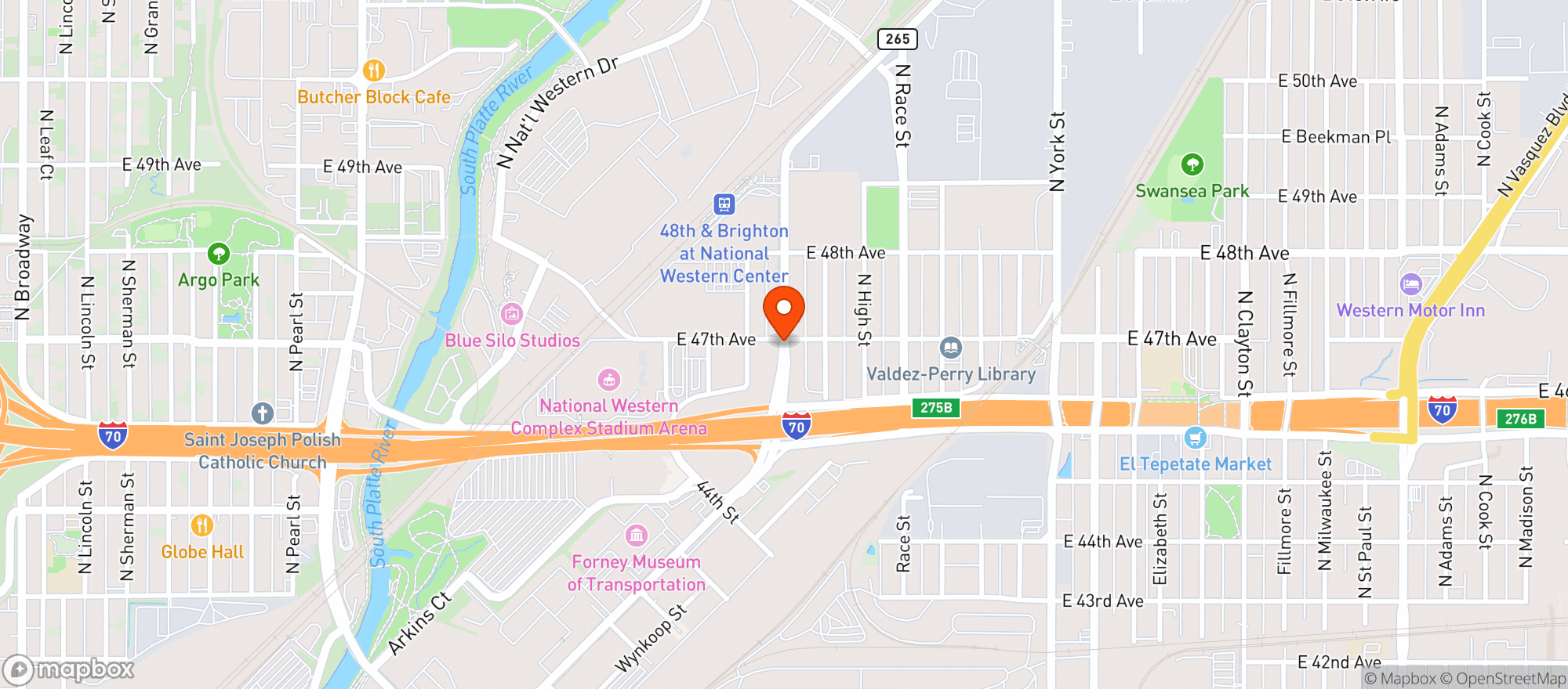 Map showing Star Buds North Denver