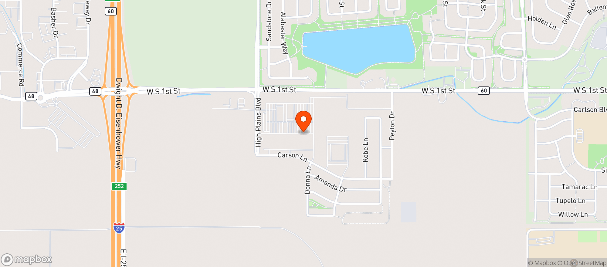 Map showing Woods Supermarket