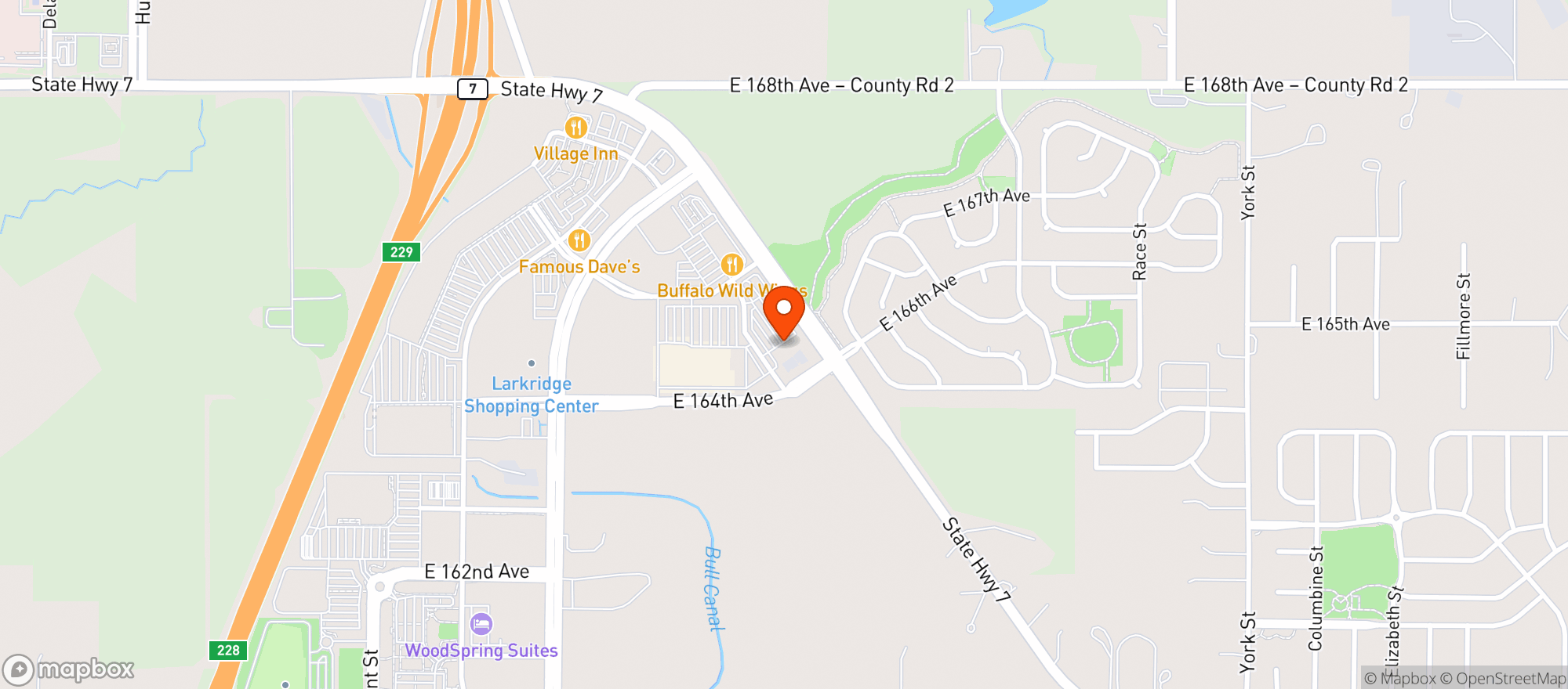 Map showing Daveco Liquors - Thornton