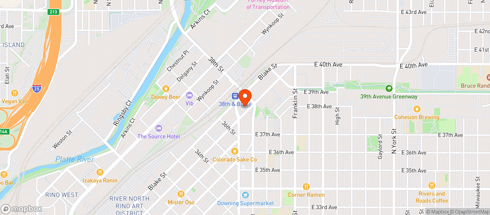 Map showing Walnut Liquors