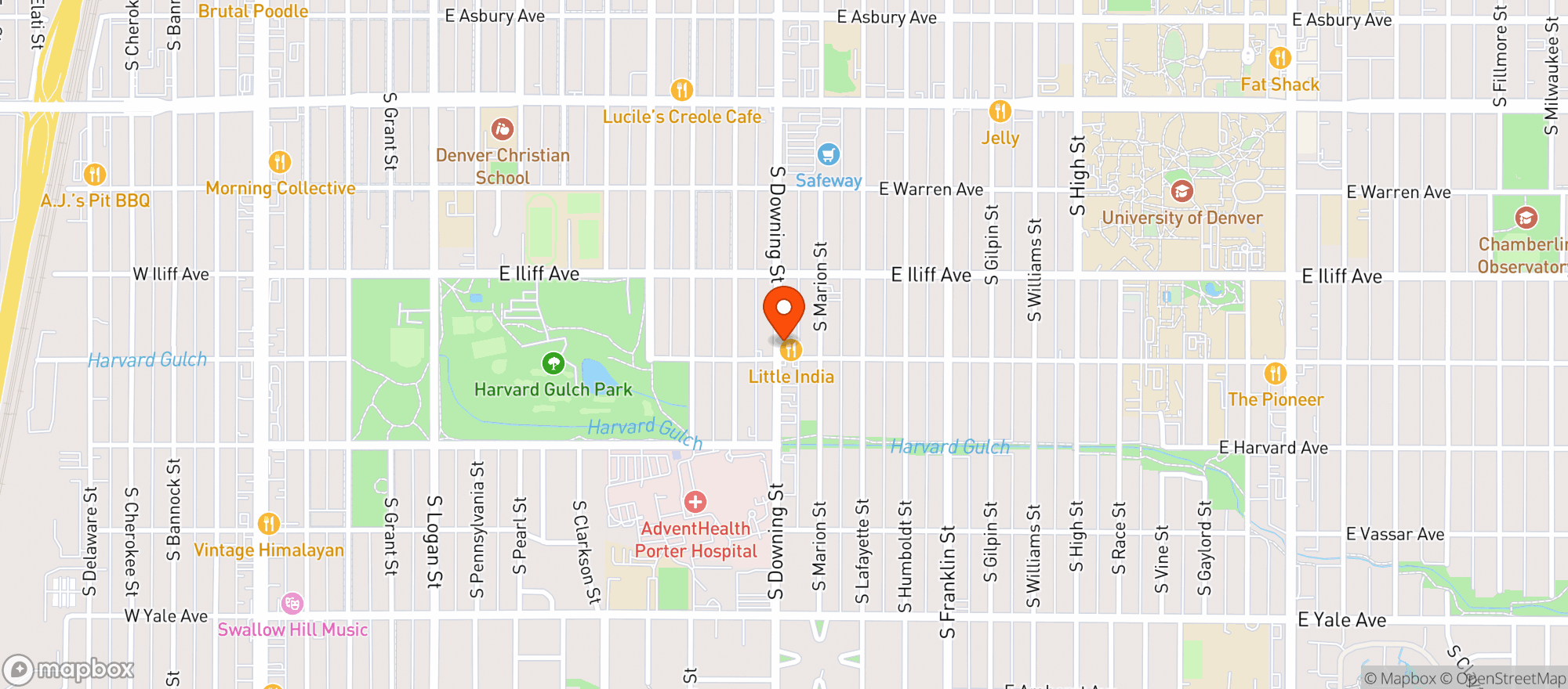 Map showing Little's Wine & Spirits