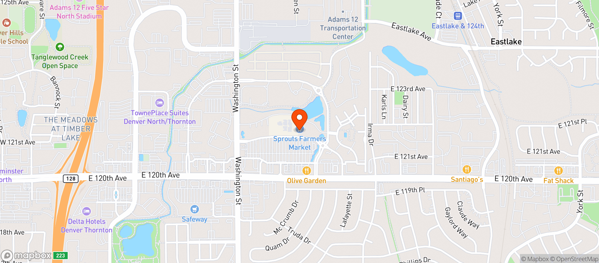 Map showing Sprouts Farmers Market